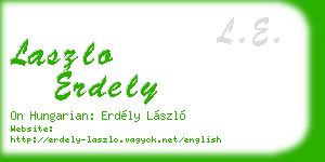 laszlo erdely business card